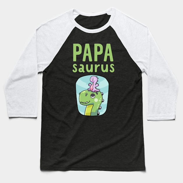Papa Saurus Baseball T-Shirt by My Tribe Apparel